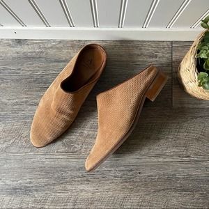 Aquatalia | Fife Cognac Suede Mules